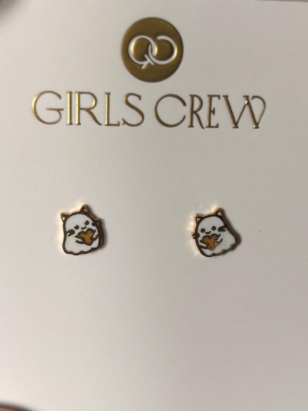 Girls Crew Boo Kitty Studs